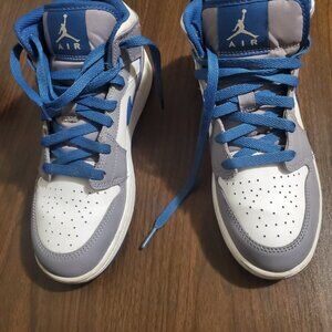Air Jordan 1 Hightop Youth 5.5 Cement and Blue